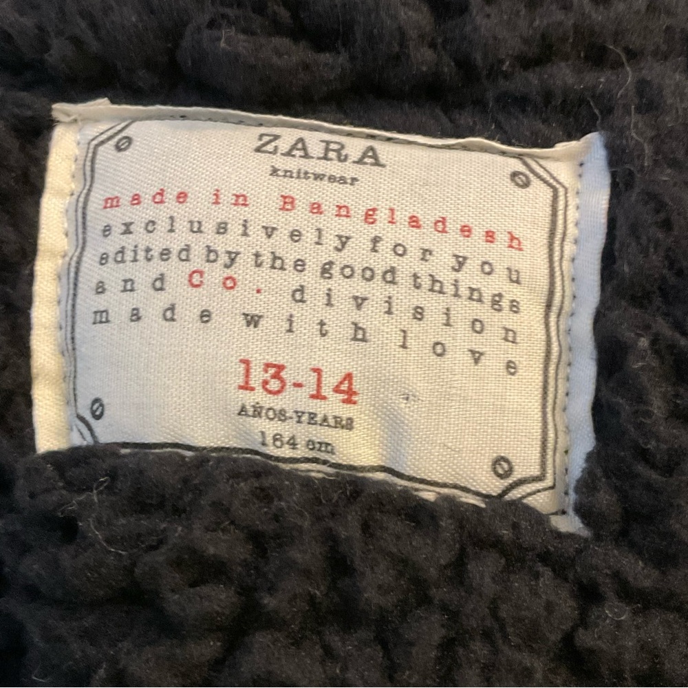 Zara Knitwear Jacket, Youth Size 13 - 14, Double Breasted, Decorative Buttons - Picture 3 of 14